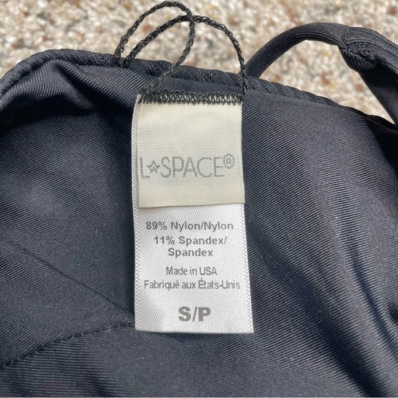 L*SPACE Pointelle Rib Siren Bikini Top in Black Small - Picture 7 of 11